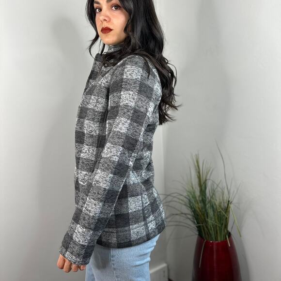 Calvin Klein Gray Plaid Zipper Jacket - Picture 4 of 10